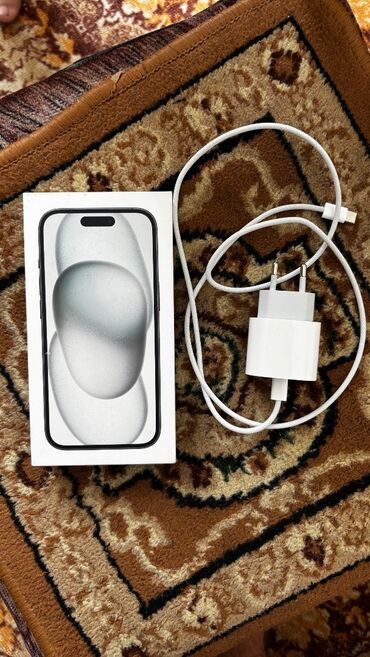 Apple iPhone: IPhone 15, 128 GB, Qara, Simsiz şarj, Zəmanət, Barmaq izi