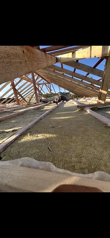 крыша кровля: Каркасно-панельный дом из SIP/OSB в процессе строительства. - Стены — 8
