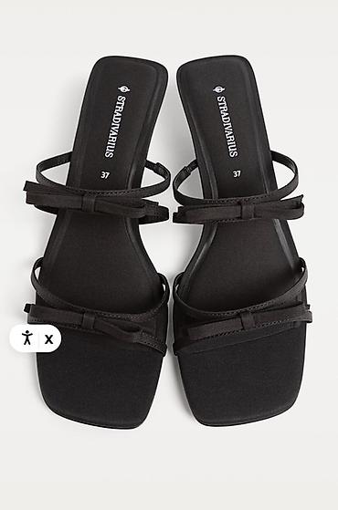 Женская обувь: Босоножки Stradivarius, размер 38, новые - Цвет: черный - Модель — 1