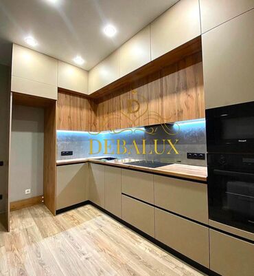 Sifarişlə mətbəx mebeli: Sifarişlə mətbəx dəsti, Özü çəkən petlələr, Sadə laminat, Kredit yoxdur, Rayonlara çatdırılma, Pulsuz çatdırılma — 9