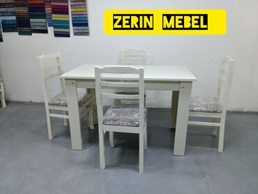 Masa və oturacaq dəstləri: Mətbəx üçün, Yeni, Dördbucaq masa, 4 stul — 9