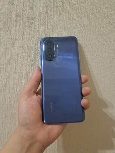 телефон игравой: Huawei Nova Y70, Колдонулган, 64 ГБ, түсү - Көк, 2 SIM