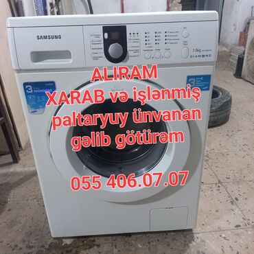 qabyuyan temiri: Xarab və işlənmiş paltaryuyanların alınması xidməti - Ünvanınıza