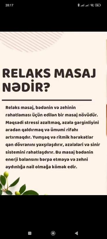 Müalicəvi masaj, Kişilər üçün, Qadınlar üçün, Evə gəlməklə