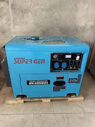eboksit satilir: SUPER GEN WX-6500DGS dizel generator - Güc: 5.0 kW (etiketdə “5.0KW — 1
