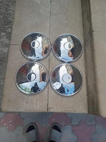 xrom kalpak: 4 ədəd xrom təkər qapağı (hubcap) dəsti - Material: parlaq xrom — 1