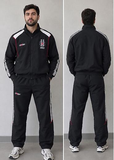 azar 514tkl: Beşiktaş 1903 temalı kişi idman dəsti (jaket + şalvar) - Rəng: qara — 1