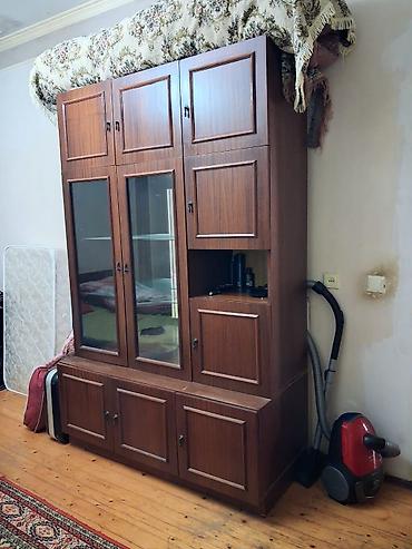Dolablar: Vitralı qonaq otağı şkaf-divan modulu ünvan Hövsan - Material: taxta — 1