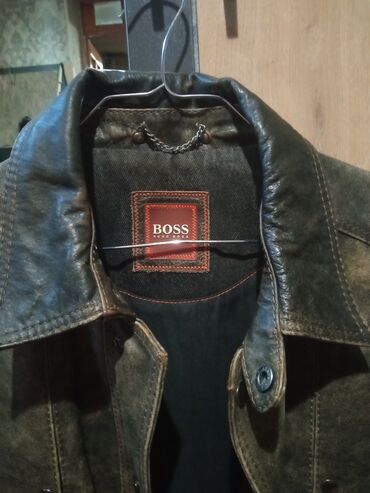 Kurtkalar: HUGO BOSS kişi dəri gödəkcə - Material: qalın, təbii dəri — 3