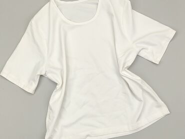 białe bluzki ze złotym nadrukiem: T-shirt, L (EU 40), condition - Good