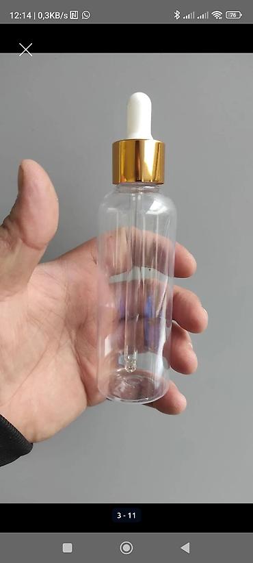 Digər xidmətlər: 100 ml spirt qabı - Material: yüngül və davamlı şəffaf PET plastik - — 8