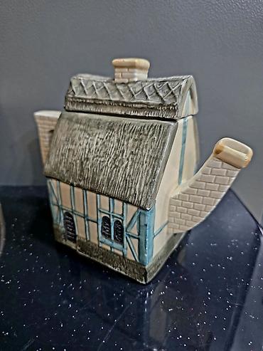 Çaydanlar və qəhvədanlar: Keramik çaydan – “kottec ev” dizaynı - Material: şirəli keramika - — 3