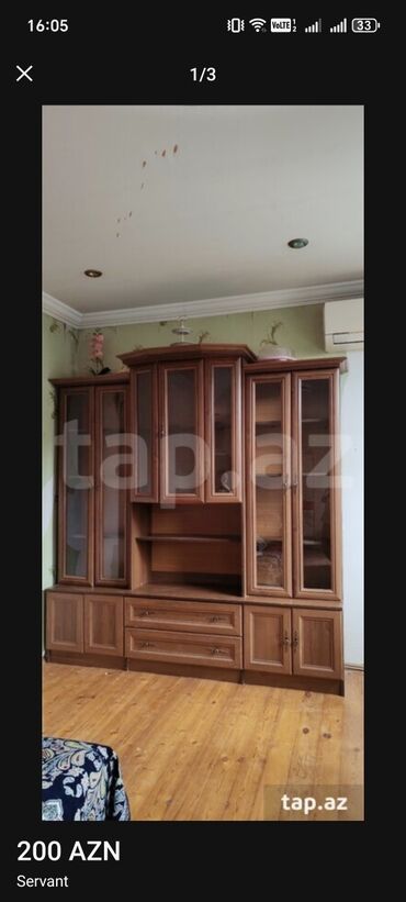 Кровати: Klassik üslubda iri ölçülü salon-servantı - Material: ağac