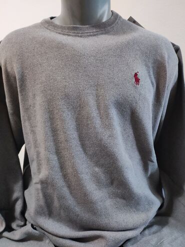 Džemperi: Džemper, Tommy Hilfiger, bоја - Siva, Pamuk — 17