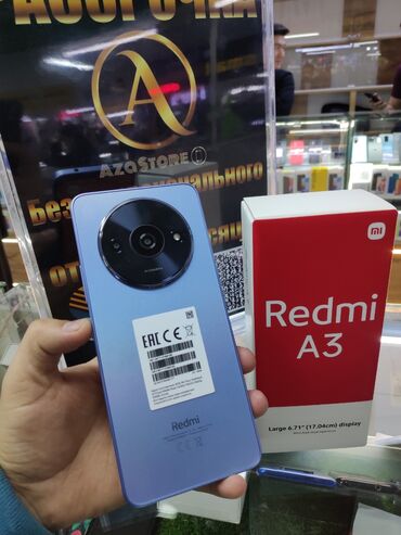 новые телефоны редми: Xiaomi, Mi A3, Новый, 128 ГБ, цвет - Голубой, В рассрочку, 2 SIM