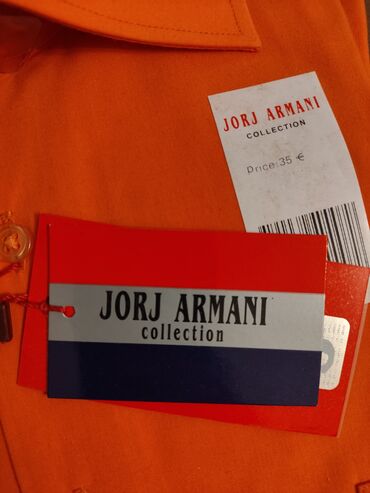 koynek modelleri: Məhsul: Jorj Armani Collection kişi köynəyi - Rəng: parlaq narıncı -
