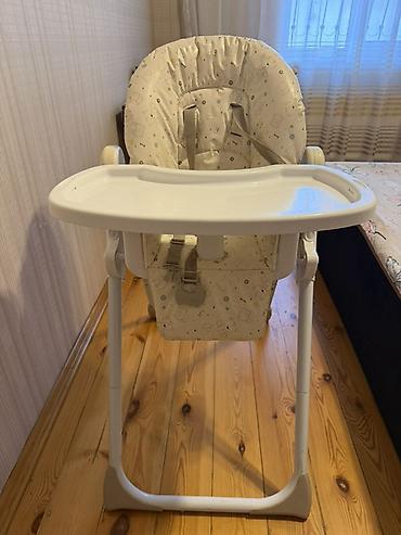 Yemək masaları, oturacaqları: Uşaq yemək stulu Mothercare - Rəng: krem/açıq bej naxışlı yumşaq — 3