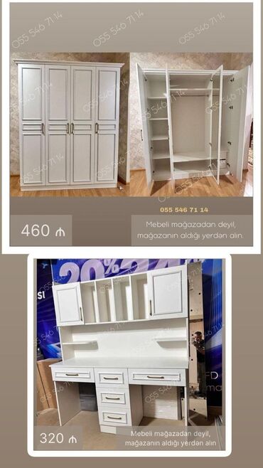 Uşaq və gənc otağı üçün dəstlər: Oğlan və qız üçün, Yeni, Dolab, Yazı masası