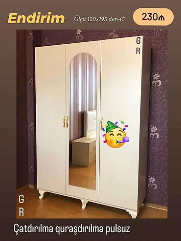 Шкафы: Dolab yeni qarderob paltar dolabı güzgülü — 1