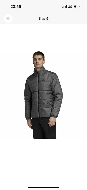 adidas куртка зимняя: Куртка M (EU 38), цвет - Серый