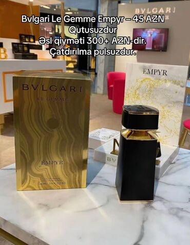 Bvlgari Le Gemme Empyr – 100ml – Orijinal Əsl kişi üçün lüks qoxu. Le