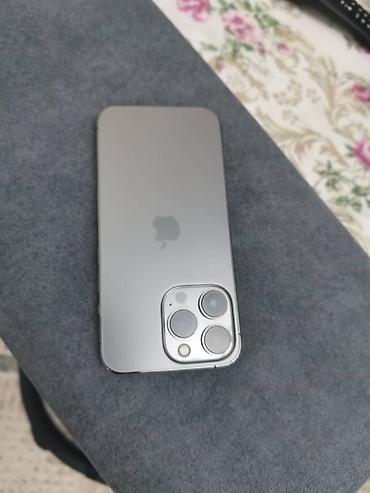 IPhone 13 Pro, Б/у, 128 ГБ, Серебристый, Чехол, 80 %