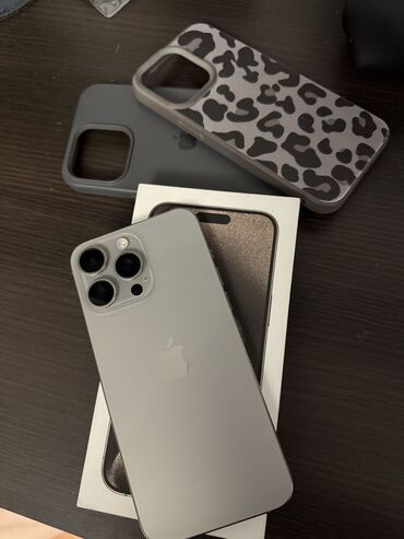 продажа телефонов в бишкеке цум: IPhone 15 Pro Max, Колдонулган, 256 ГБ, Natural Titanium, Коргоочу айнек, Каптама, Куту, 90 %