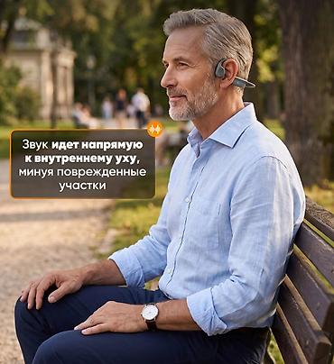 костные наушники: Костные наушники, Hoco, Новый, цвет - Черный — 4
