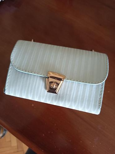 Çantalar: Zərif qadın çantası/kladç - Rəng: açıq mavi (pastel ton) - Material — 1