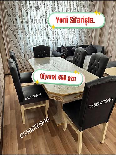 500: Düz masa, Qonaq otağı üçün, 6 nəfər, Açılmayan, Azərbaycan, Zəmanətli — 5