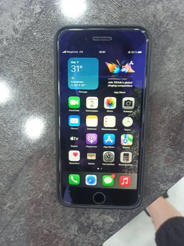 iphone 5s на запчасти: IPhone 8 Plus, Колдонулган, 256 ГБ, Jet Black, Коргоочу айнек, Каптама, Кабель, 100 %