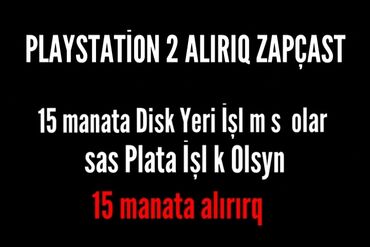 pleşteşin: Playstati̇on 2 və playstation 1 alırıq zapçast disk yeri işləməsədə