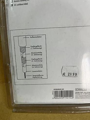 tisot sat: Schwaiger antenni koaksijalni kabl – IEC priključni kabl, 1,5 m - — 9