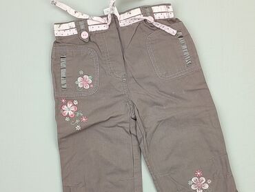 spodenki krótkie materiałowe: Baby material trousers, 12-18 months, 80-86 cm, condition - Perfect