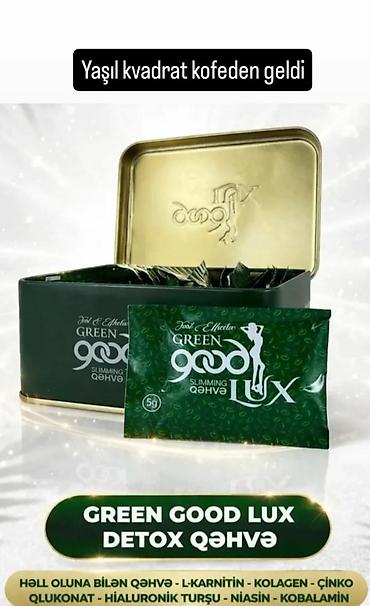 Qida məhsulları: Məhsul: Green Good Lux Detox Qəhvə Təsvir: - Həll oluna bilən qəhvə — 1