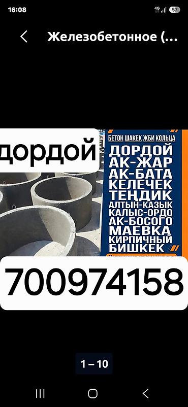 Железобетонные кольца и плиты перекрытия/днища для колодцев - Кольца