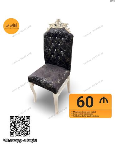 kubik gence: Qonaq otağı üçün, Qatlanmayan, rəng - Qara Stul