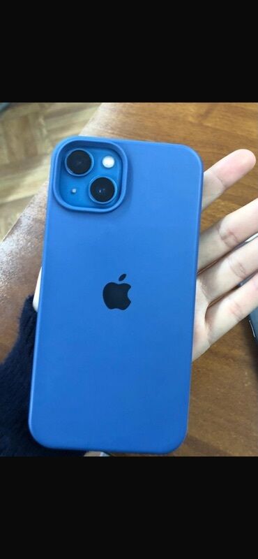 офисные пк: IPhone 13, Б/у, 256 ГБ, Синий, Зарядное устройство, Чехол, Коробка, 84 %