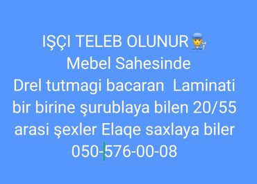 sofer isi elanlari: Salam Mebel Laminatin bir birine seliqeli şekilde ustanofqa ede