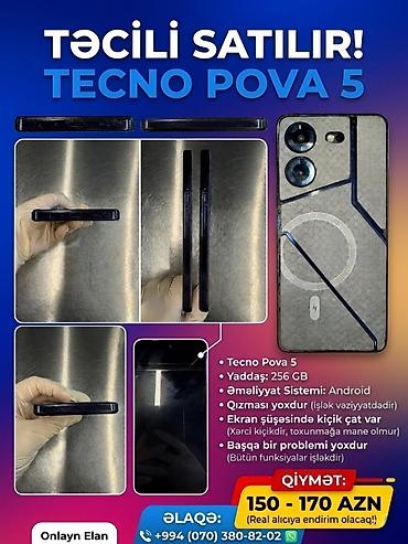 tecno pova 7: Tecno Pova 5, 256 GB, rəng - Qara, Qırıq — 1