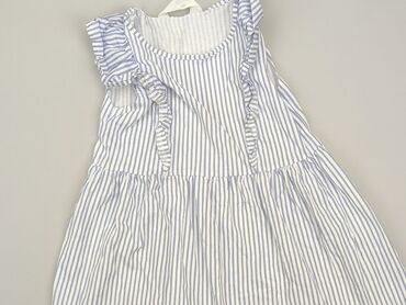 biała bluzka w kwiaty: Dress, H&M, 8 years, 122-128 cm, condition - Fair