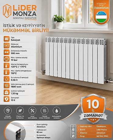panel radiatr: Yeni Seksiyalı Radiator Alüminium, Ödənişli çatdırılma, Ödənişli quraşdırma, Zəmanətli, Kredit yoxdur — 3