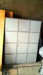 металлический шкаф для документов: Офисный шкаф, Б/у, цвет - Серый, ЛДСП