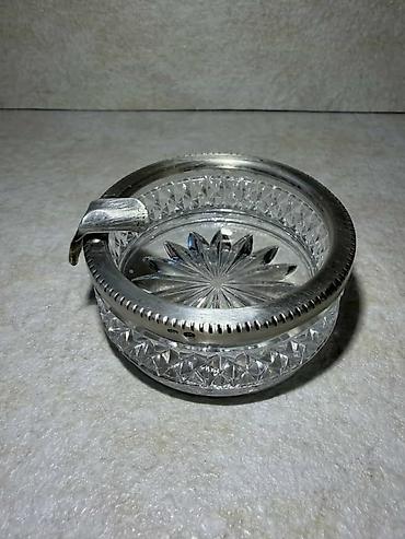 Vintage kristalna pepeljara srebro 800 Italija Elegantna vintage at lalafo.rs — 1 Vintage kristalna pepeljara srebro 800 Italija Elegantna vintage — 1