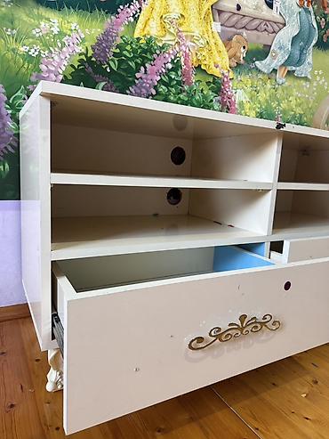 Ağ rəngli TV tumba/komod - Material: laminat/MDF tipli ağ örtüklü lalafo.az -da — 4 Ağ rəngli TV tumba/komod - Material: laminat/MDF tipli ağ örtüklü — 4
