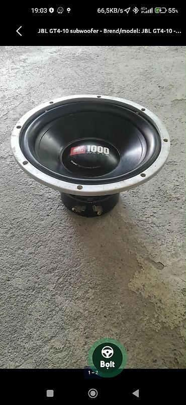 maşın dinamik: JBL GT4-10 avtomobil subvuferi - Model: JBL GT4-10 - Güc: 1000W Peak — 2