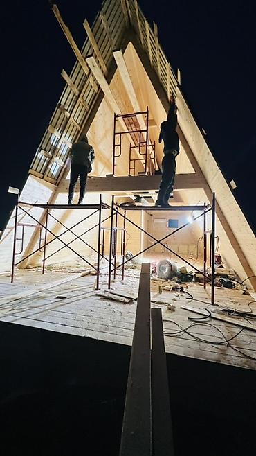 Услуги по строительству и ремонту: A‑Frame дом (треугольный шале) под ключ/по проекту афраем домик — 3