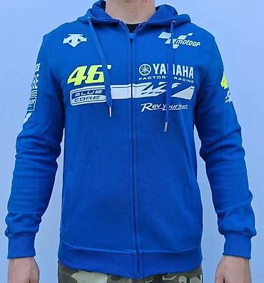 kamel sako: Yamaha MotoGP muška dukserica sa rajsferšlusom – plava - Sportski — 7