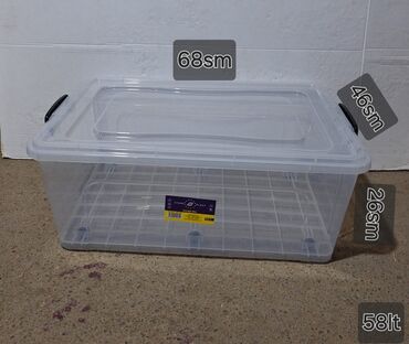 Yemək konteynerləri: Şəffaf plastik saxlama qutuları – qapaqlı və kilidli Məhsul təsviri — 6