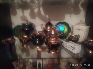 Digər dəstlər və servizlər: Kolleksiya dekor əşyaları və retro telefon saat - Mis və keramikadan — 5